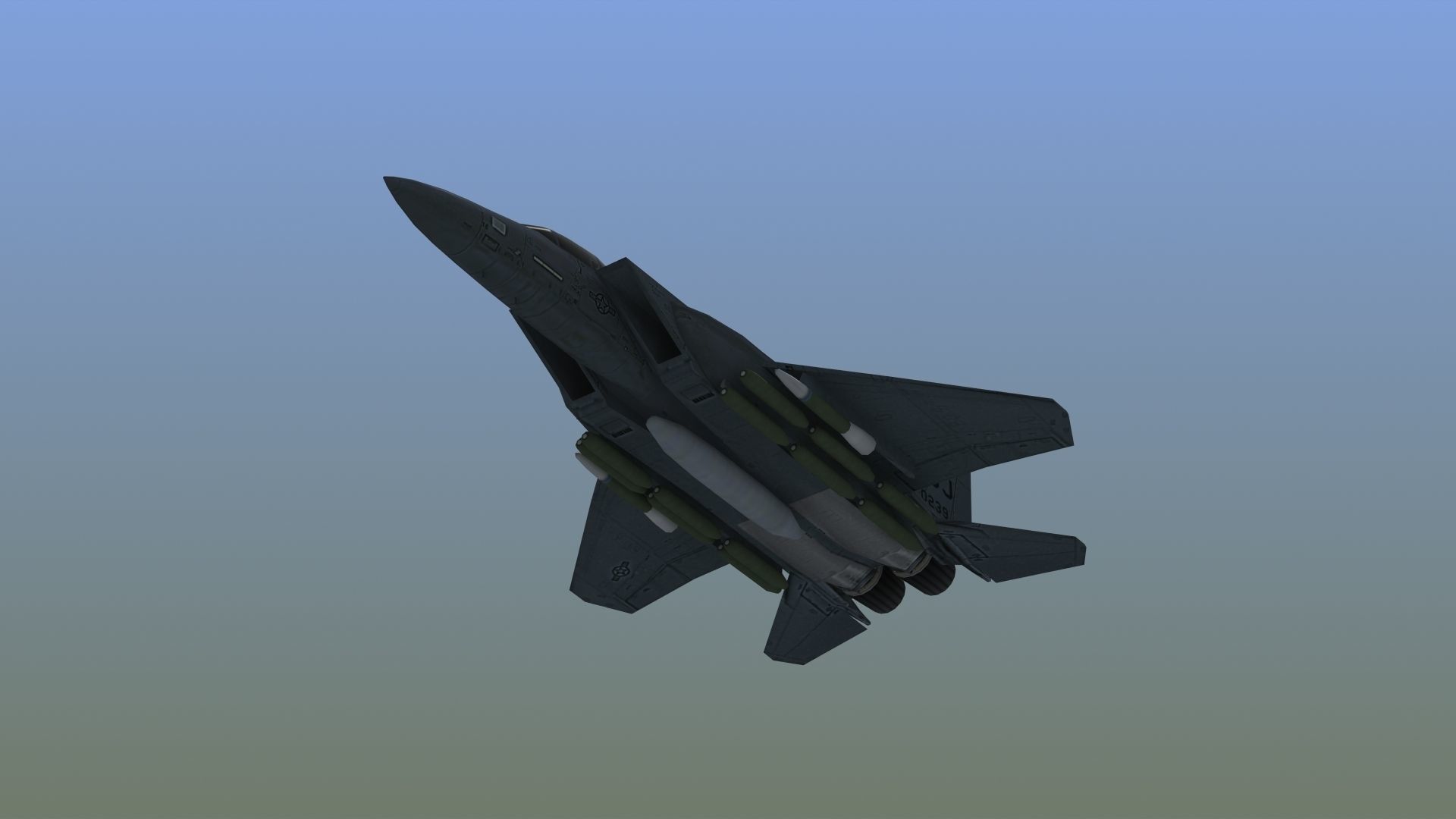 F15E Strike Eagle Low-poly 3D model_16