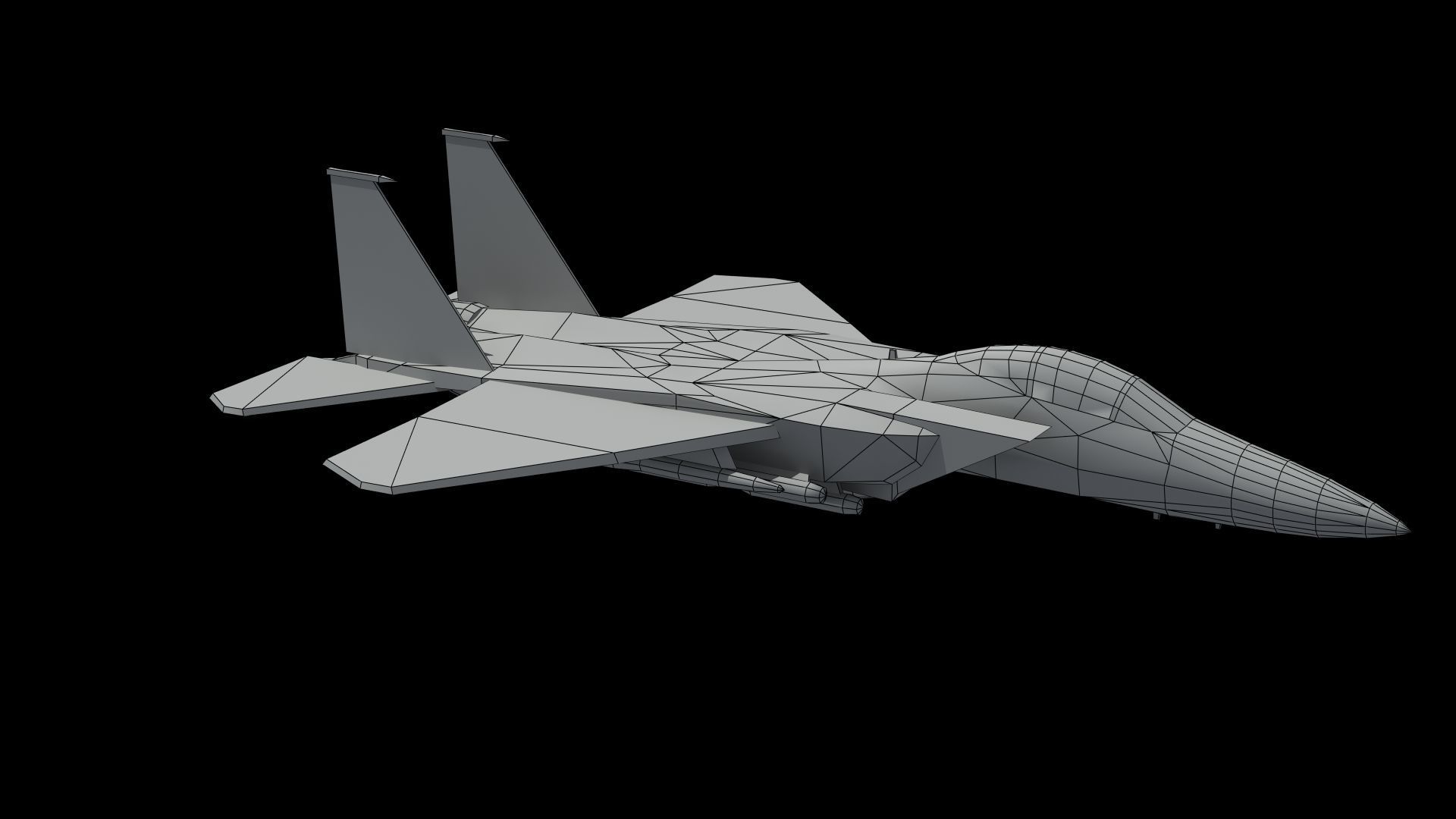 F15E Strike Eagle Low-poly 3D model_49