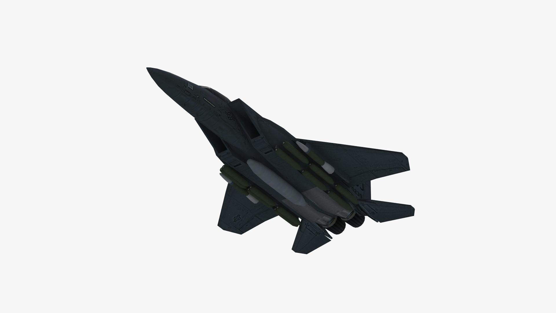 F15E Strike Eagle Low-poly 3D model_35
