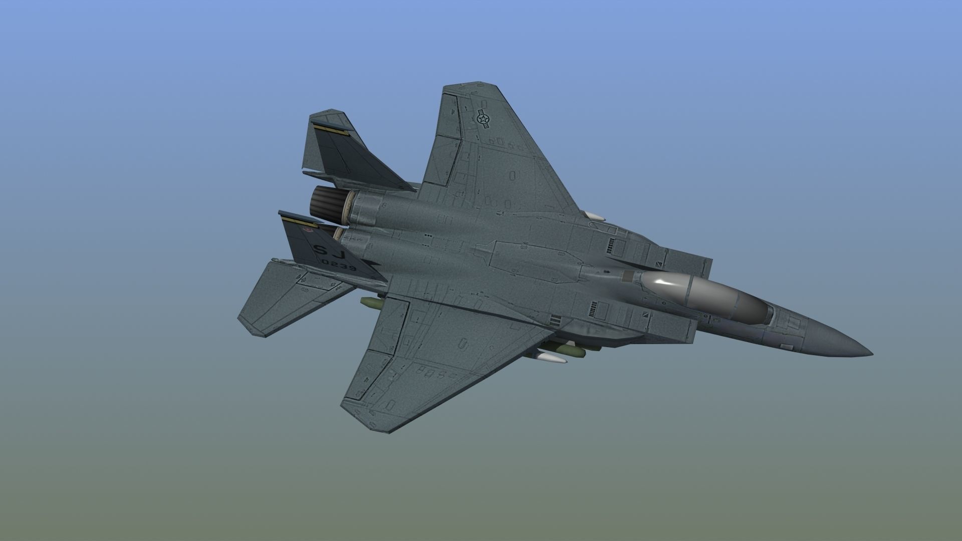 F15E Strike Eagle Low-poly 3D model_4