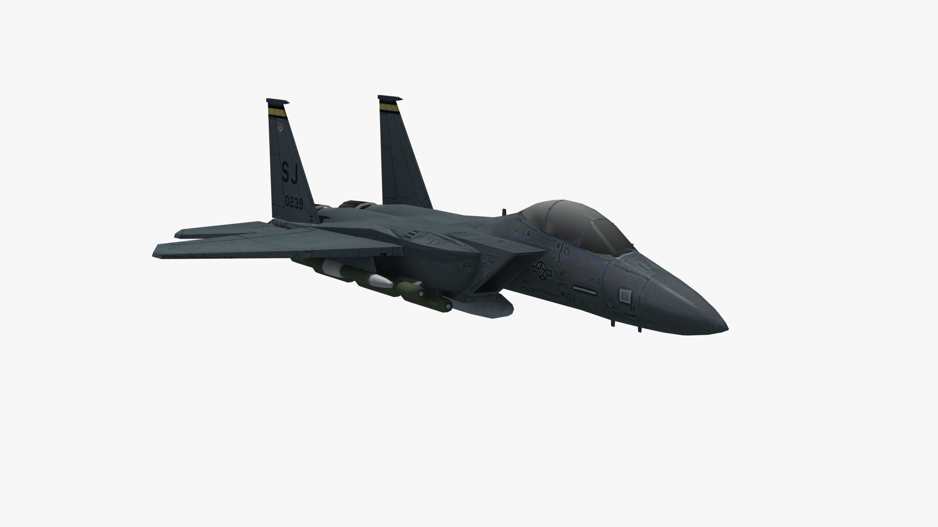 F15E Strike Eagle Low-poly 3D model_31