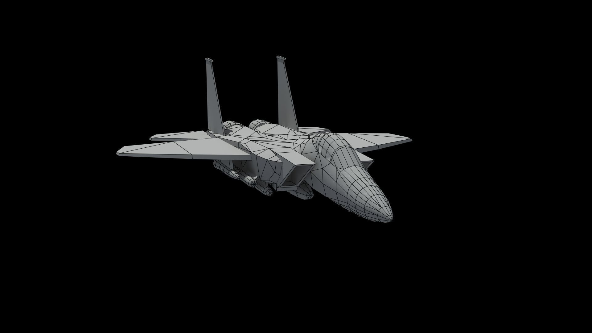 F15E Strike Eagle Low-poly 3D model_51