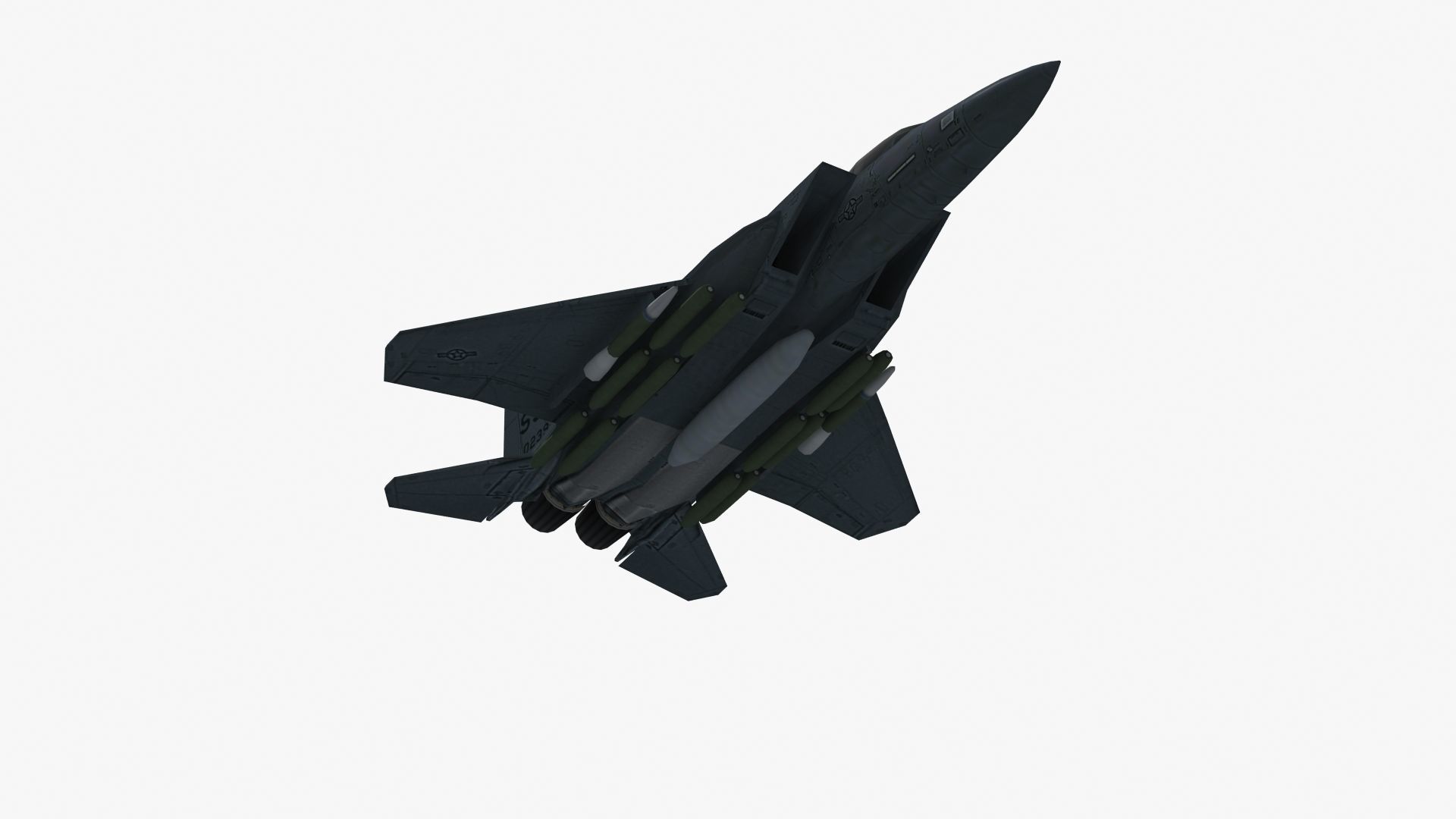 F15E Strike Eagle Low-poly 3D model_37