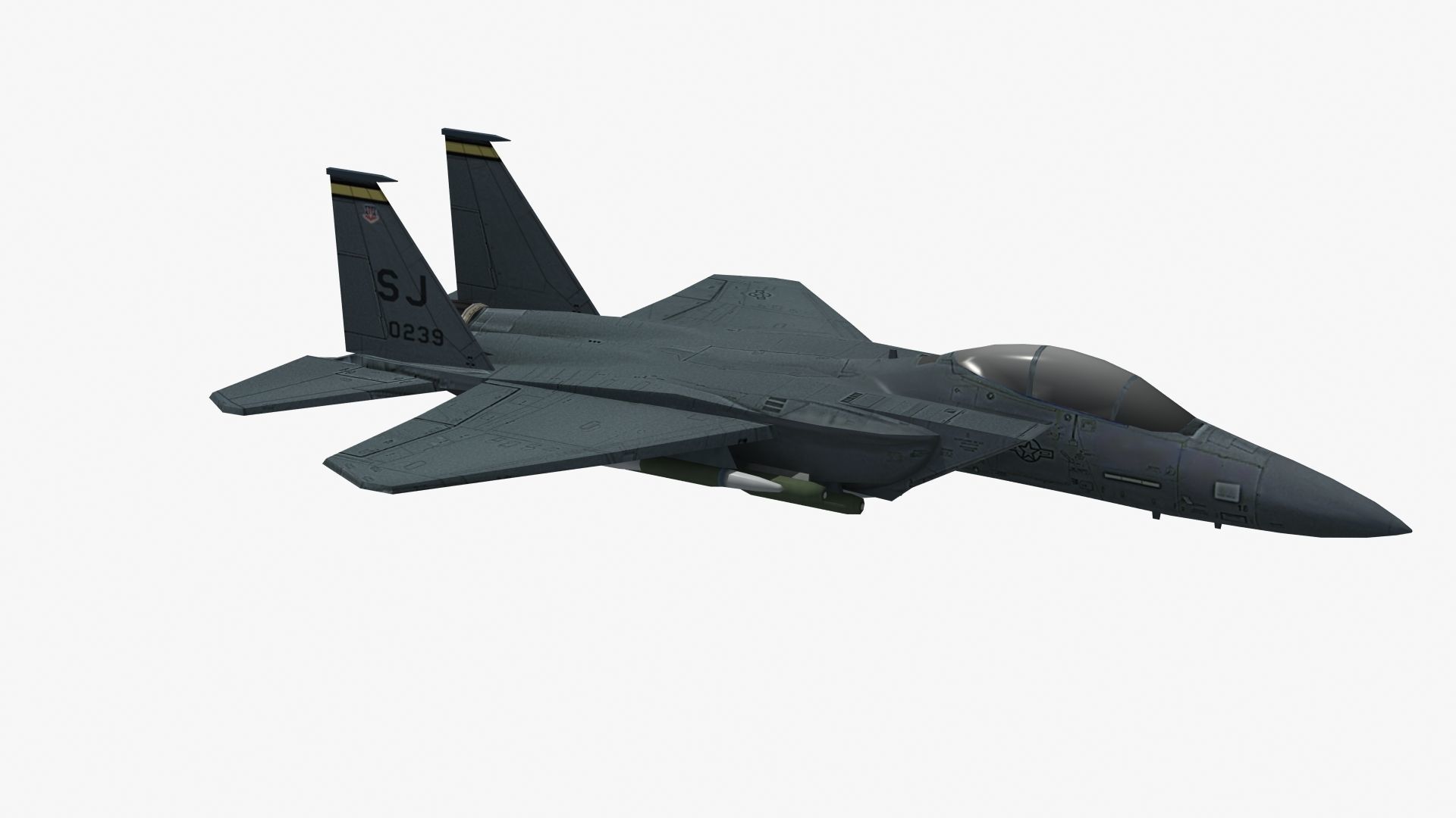 F15E Strike Eagle Low-poly 3D model_30