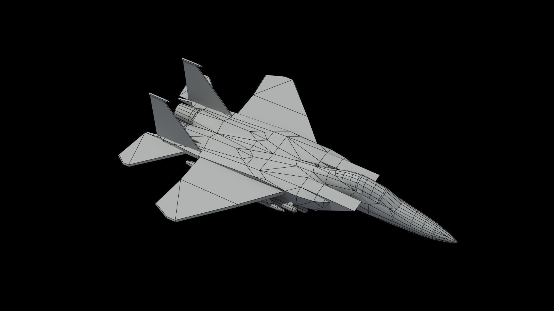 F15E Strike Eagle Low-poly 3D model_46