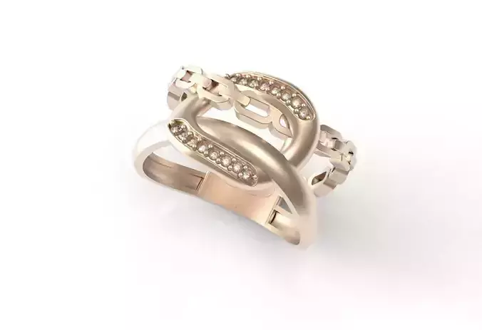 goldd rose gold ring with diamonds
