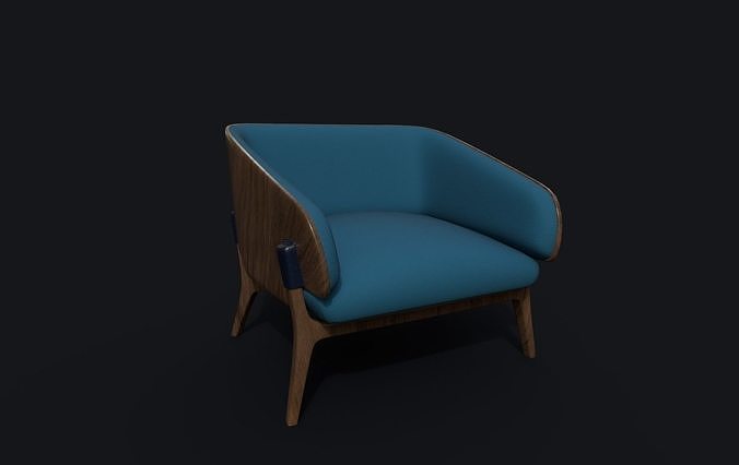 Game Ready Armchair 2 chair Low-poly 3D model
