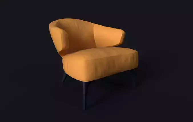 Game Ready Armchair 3 orange chair