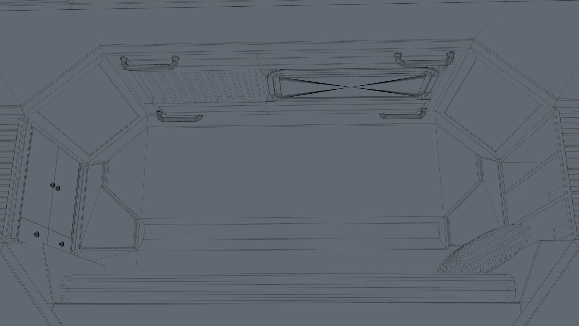 Sci Fi Bedroom Low-poly 3D model_15