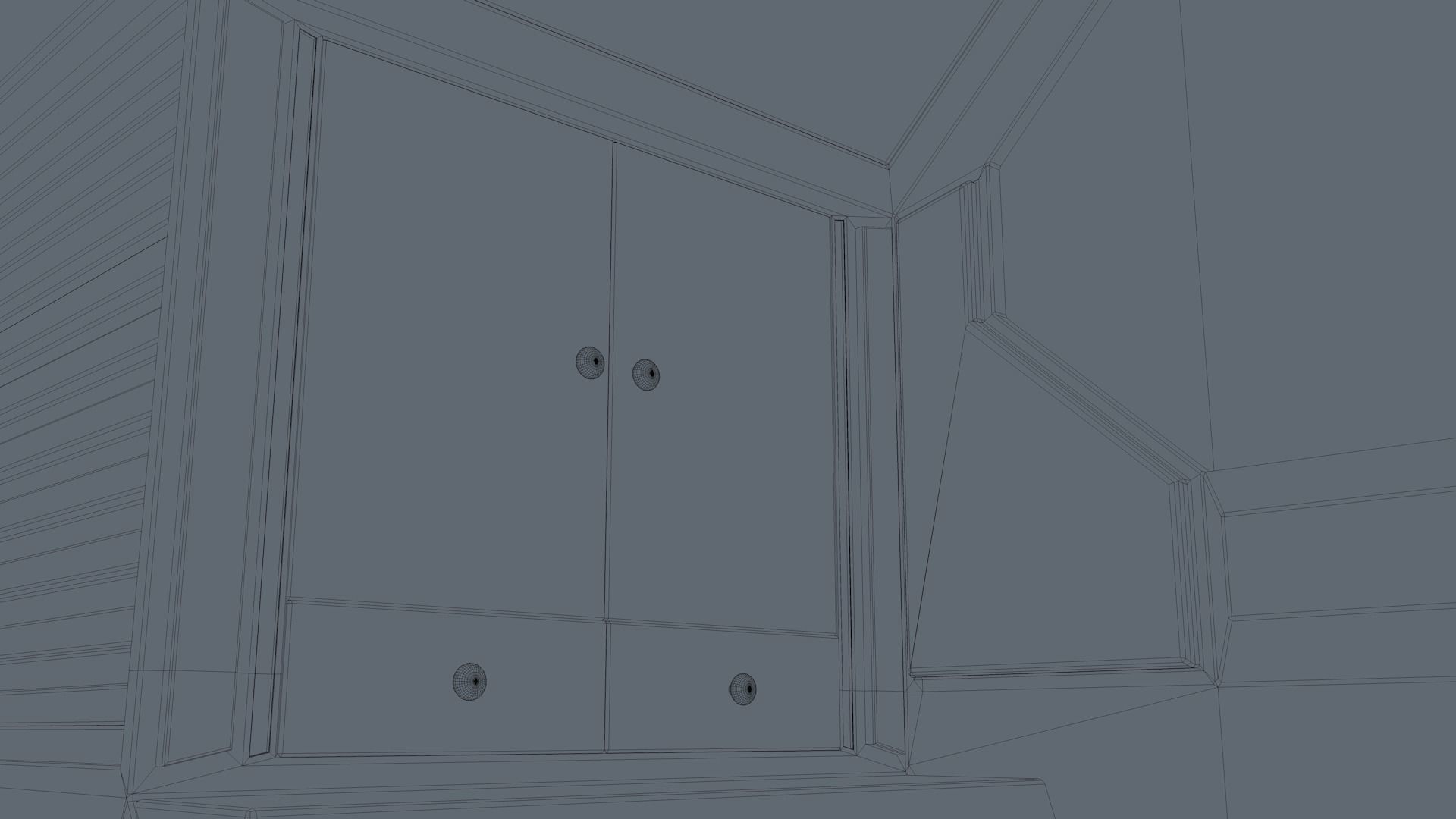 Sci Fi Bedroom Low-poly 3D model_12