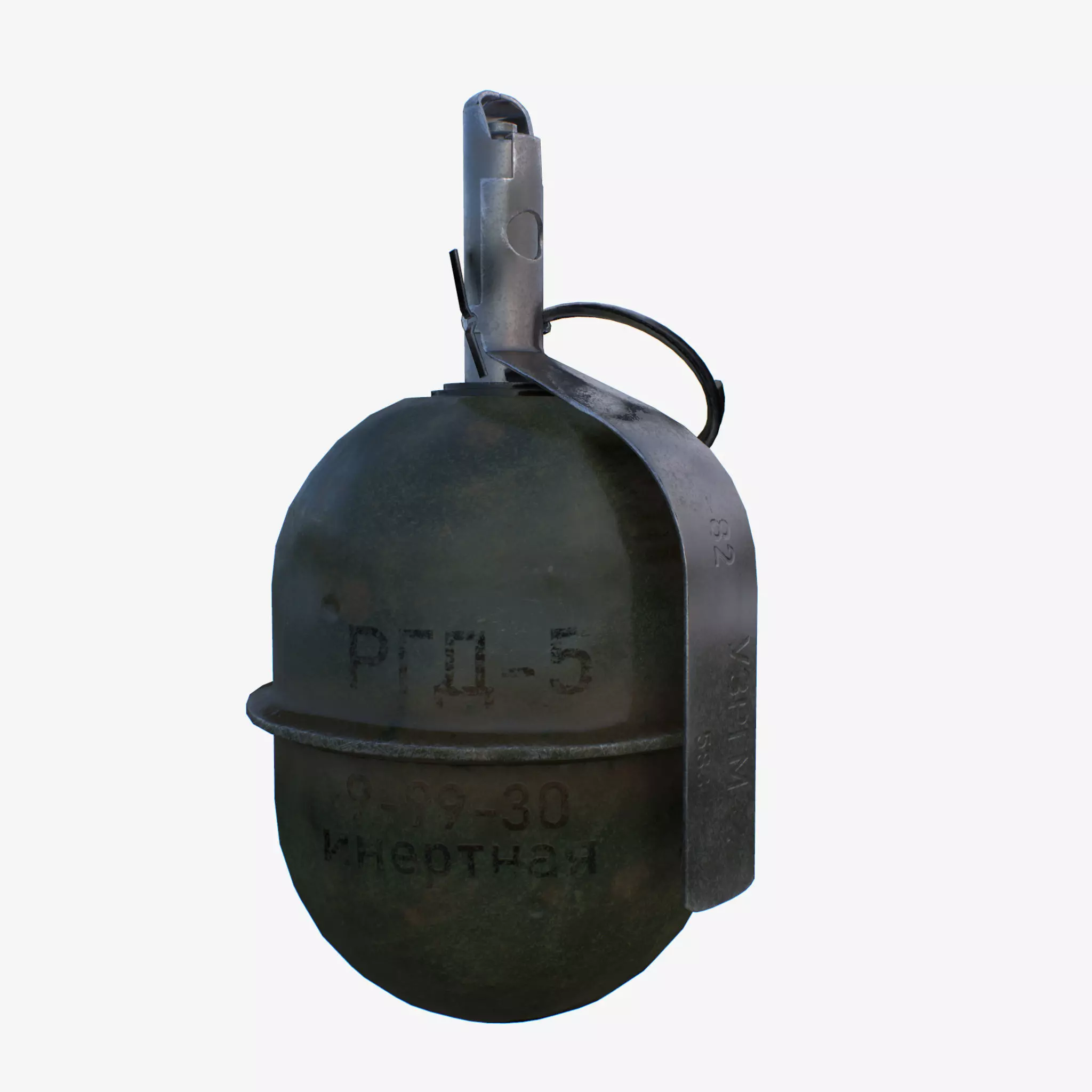 RGD-5 old grenade Low-poly 3D model_0
