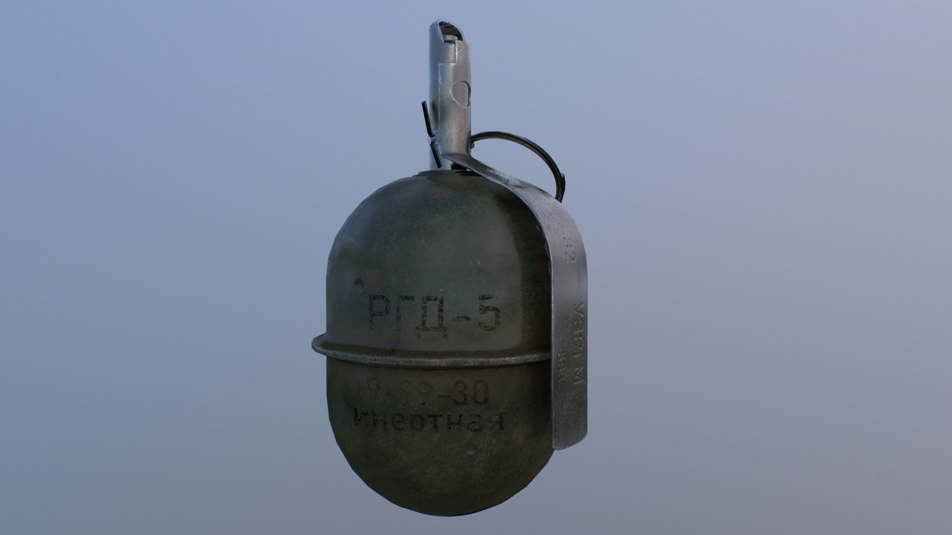 RGD-5 old grenade Low-poly 3D model_2