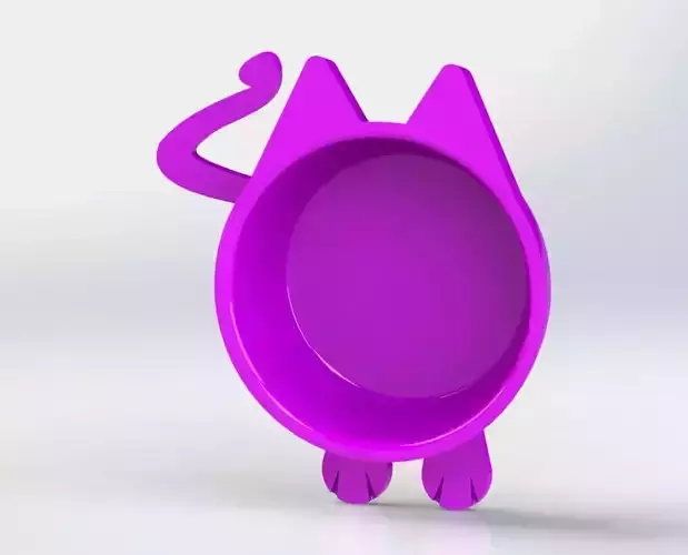  CAT-SHAPED PLATE FOR CATS 3D print model