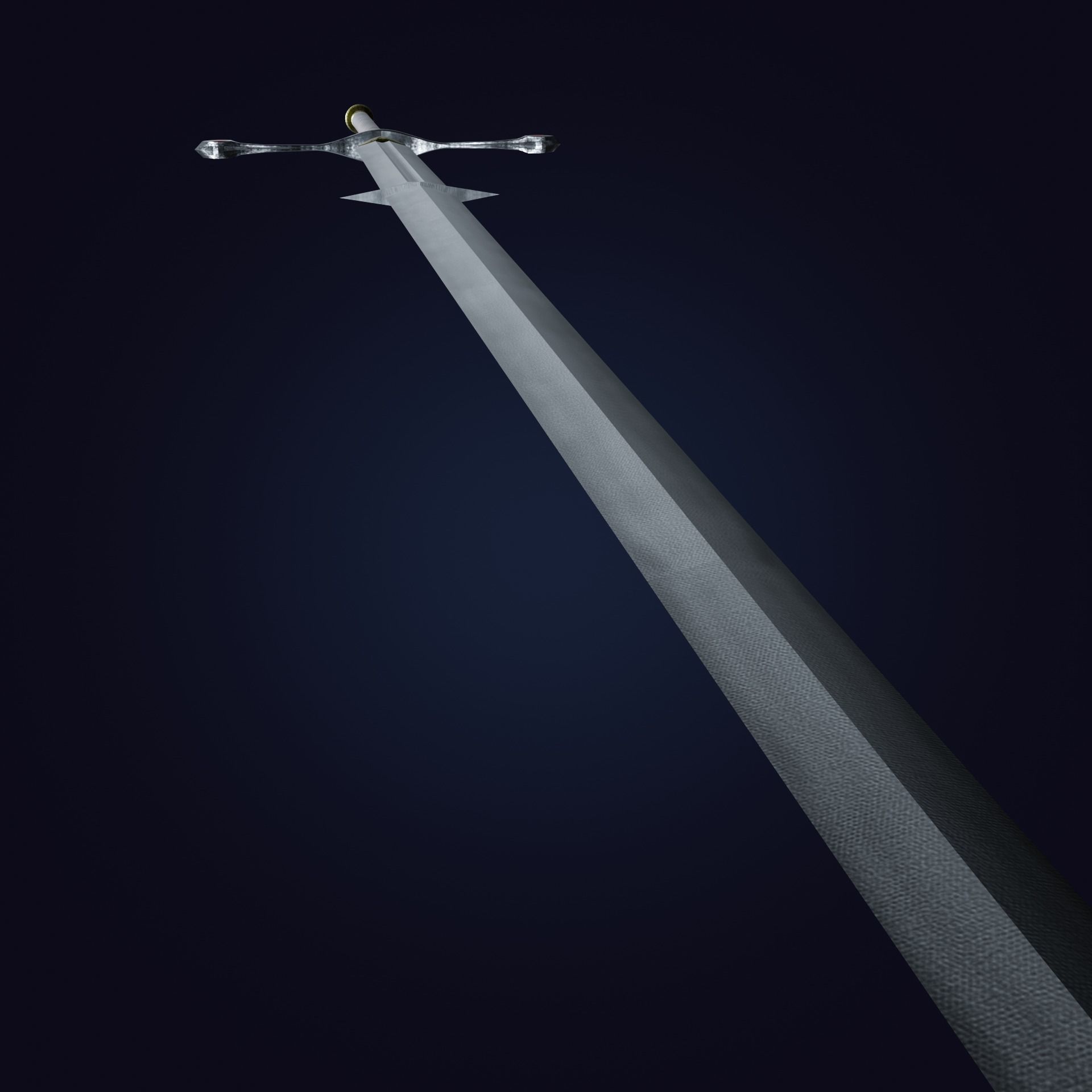 Zweihander sword Low-poly 3D model_3