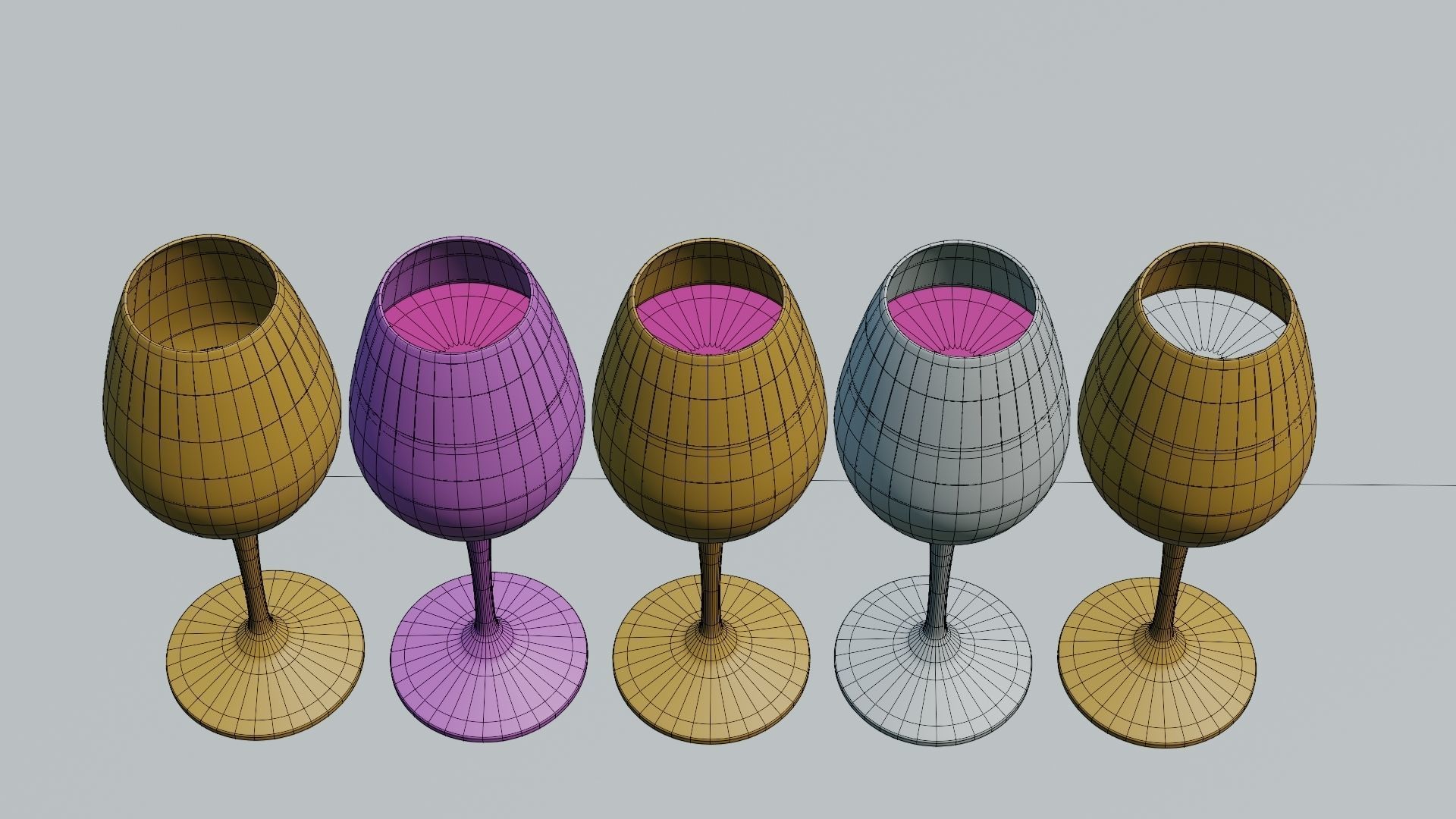 Champagne glass 2 3D model_25