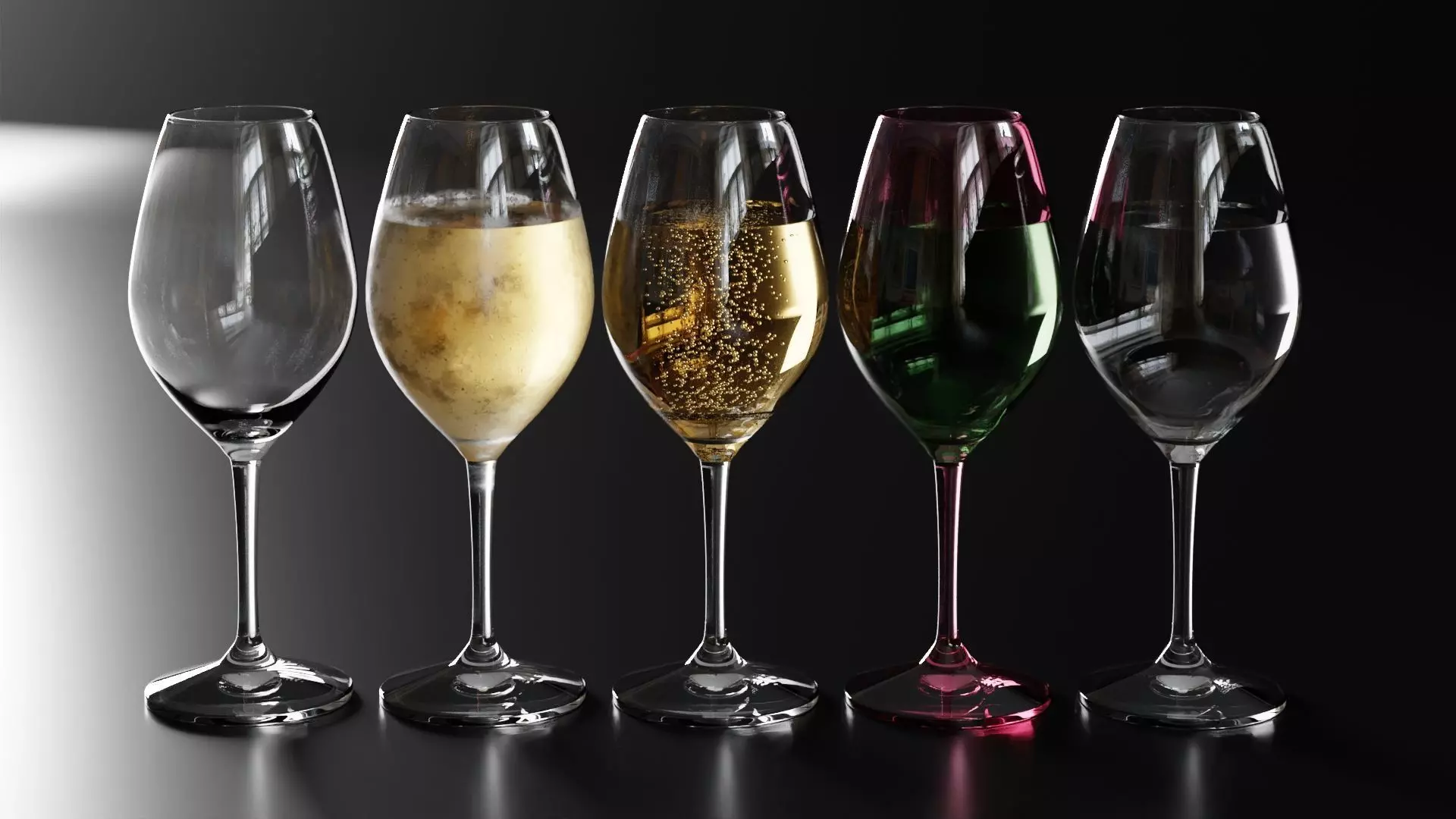 Champagne glass 2 3D model_0