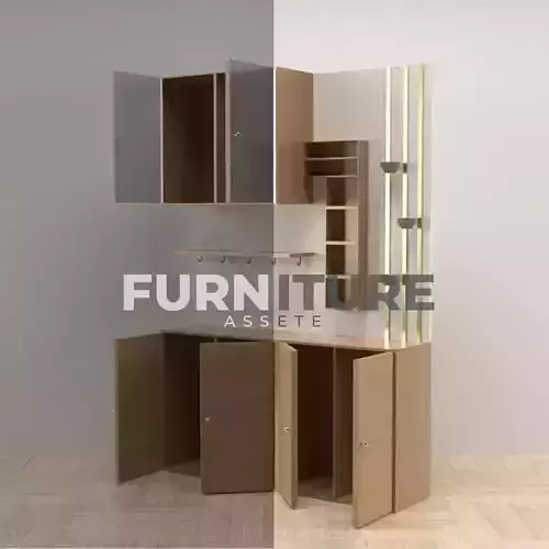 Shelf Cabinet 3D Model 002