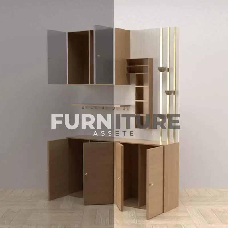 Shelf Cabinet 3D Model 002 3D model_0