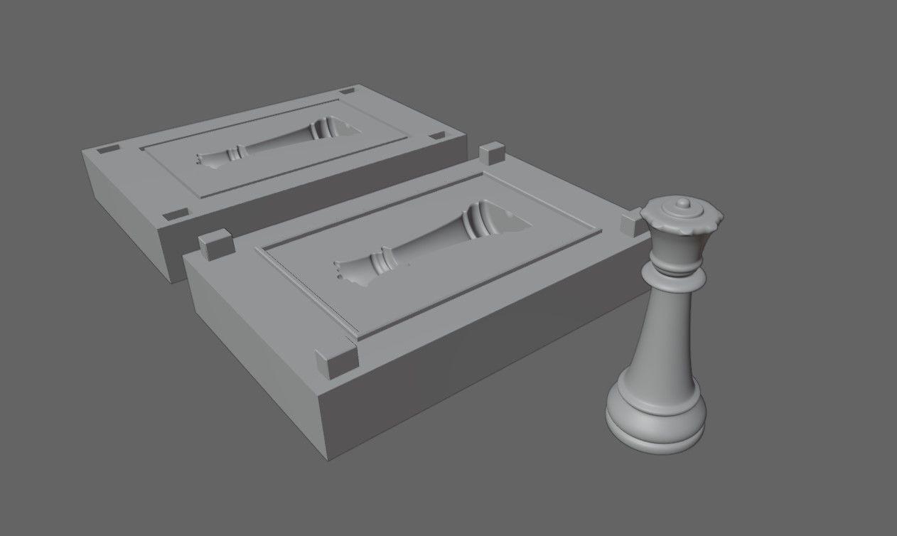 Mold for Queen - Chess Game - Form - Xadrez Molde Forma 3D print model_9