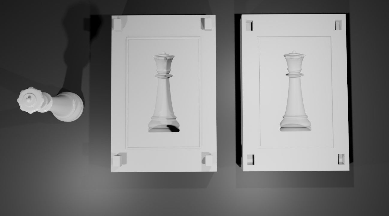 Mold for Queen - Chess Game - Form - Xadrez Molde Forma 3D print model_7