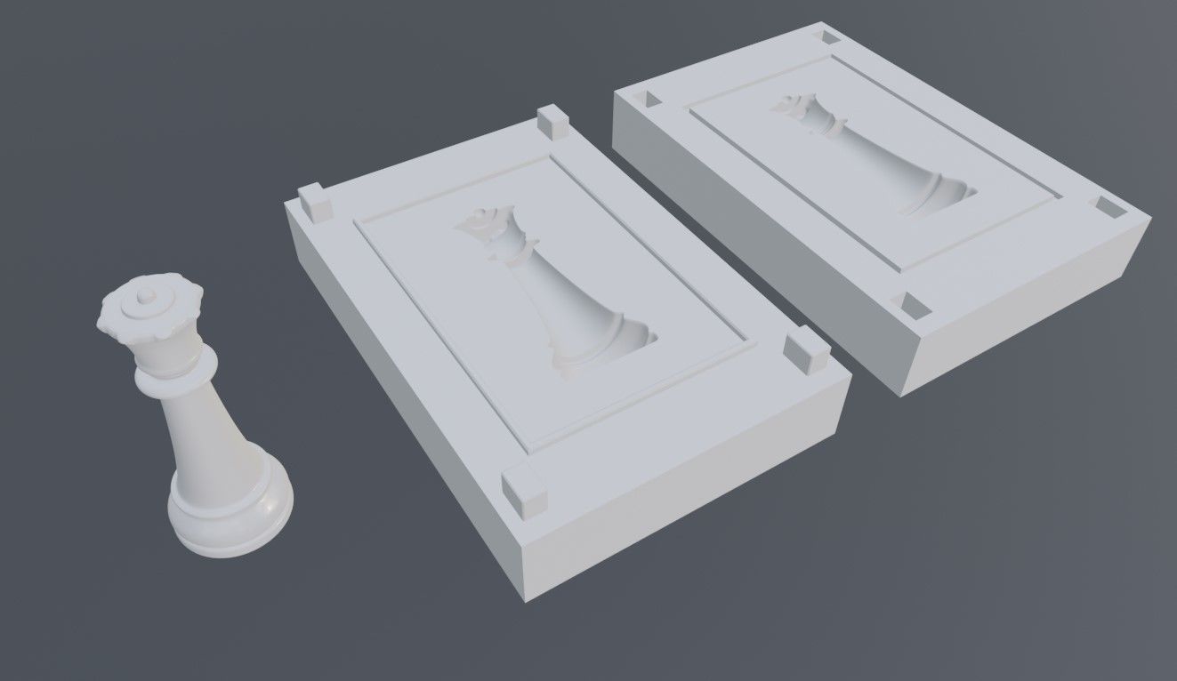 Mold for Queen - Chess Game - Form - Xadrez Molde Forma 3D print model_8