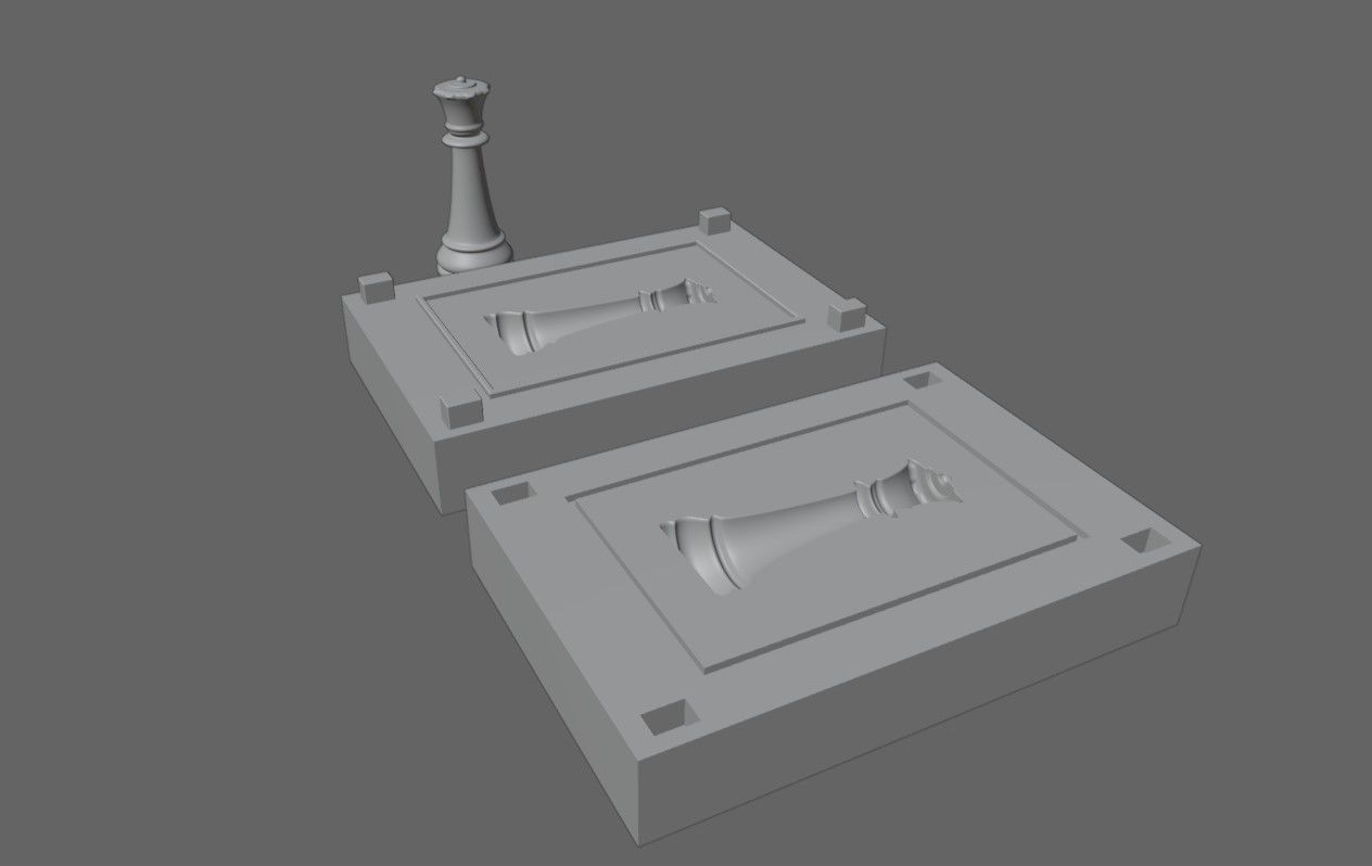 Mold for Queen - Chess Game - Form - Xadrez Molde Forma 3D print model_2