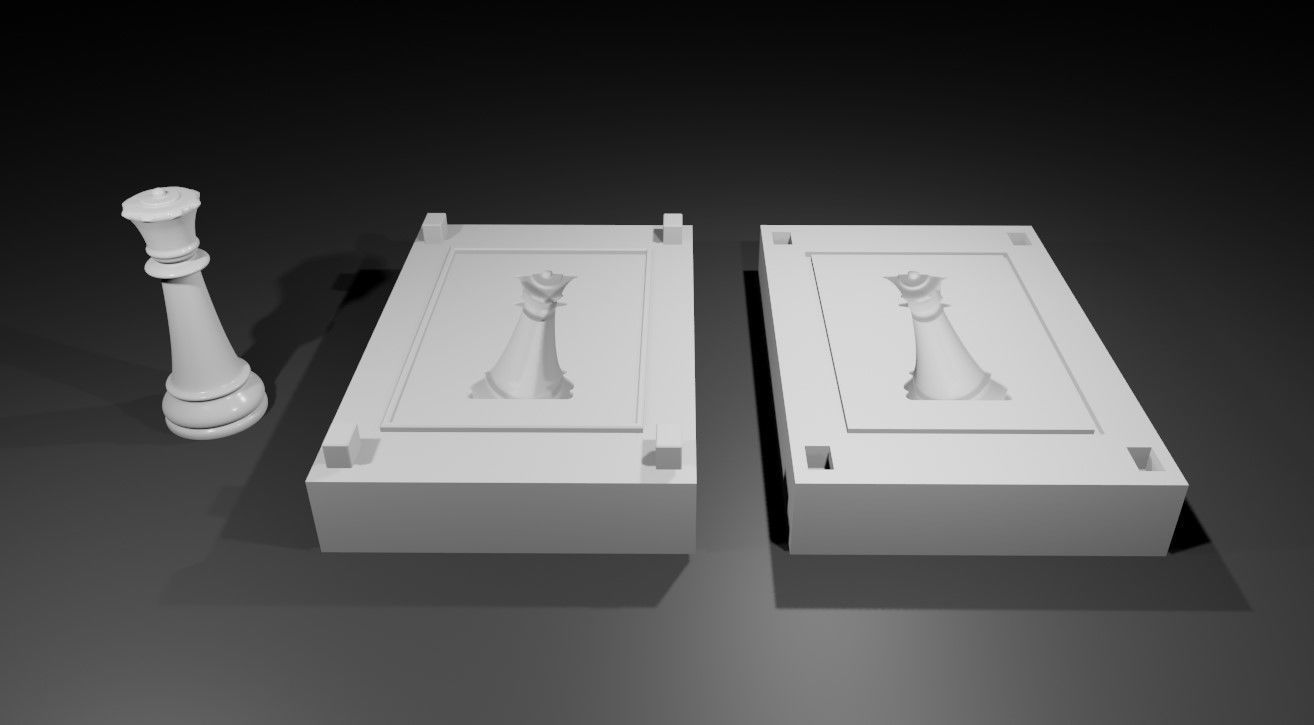 Mold for Queen - Chess Game - Form - Xadrez Molde Forma 3D print model_6