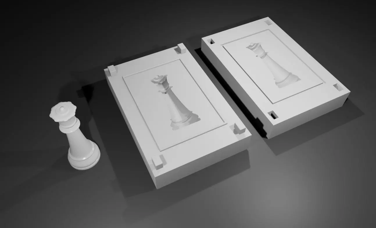 Mold for Queen - Chess Game - Form - Xadrez Molde Forma 3D print model_0