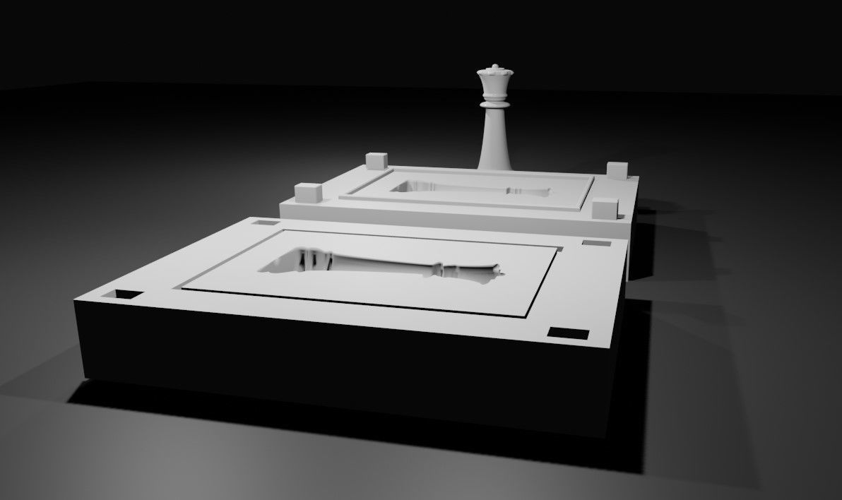 Mold for Queen - Chess Game - Form - Xadrez Molde Forma 3D print model_5