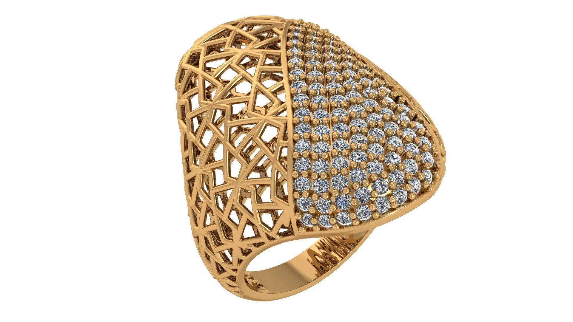 Fusion Stone Ring 3D print model_0