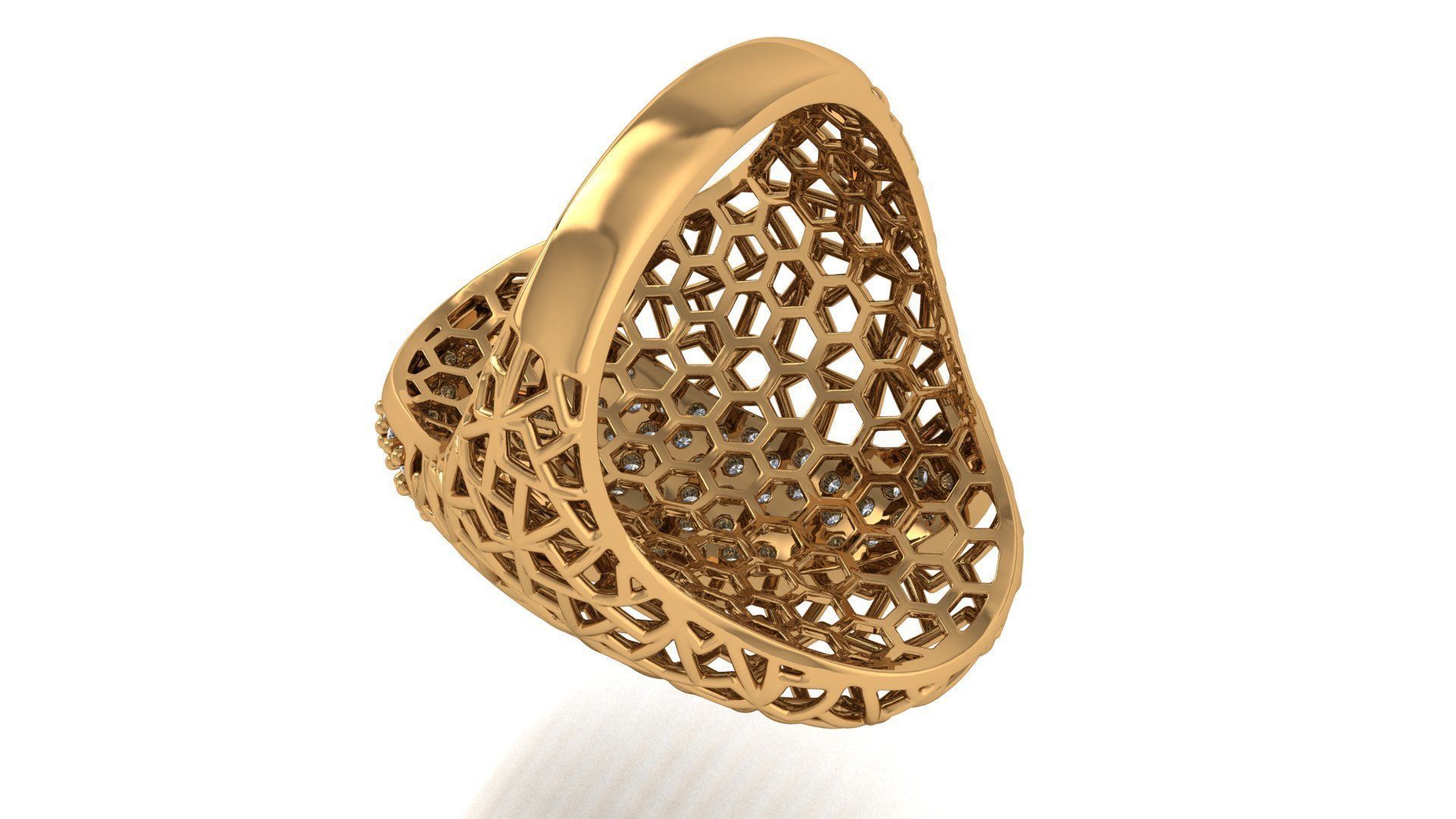 Fusion Stone Ring 3D print model_1