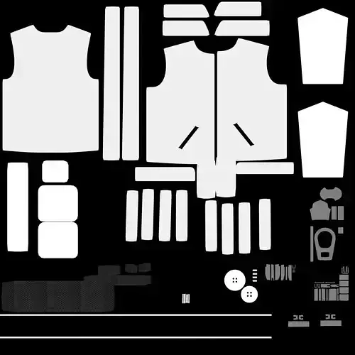 Male puffer jacket and side pouch