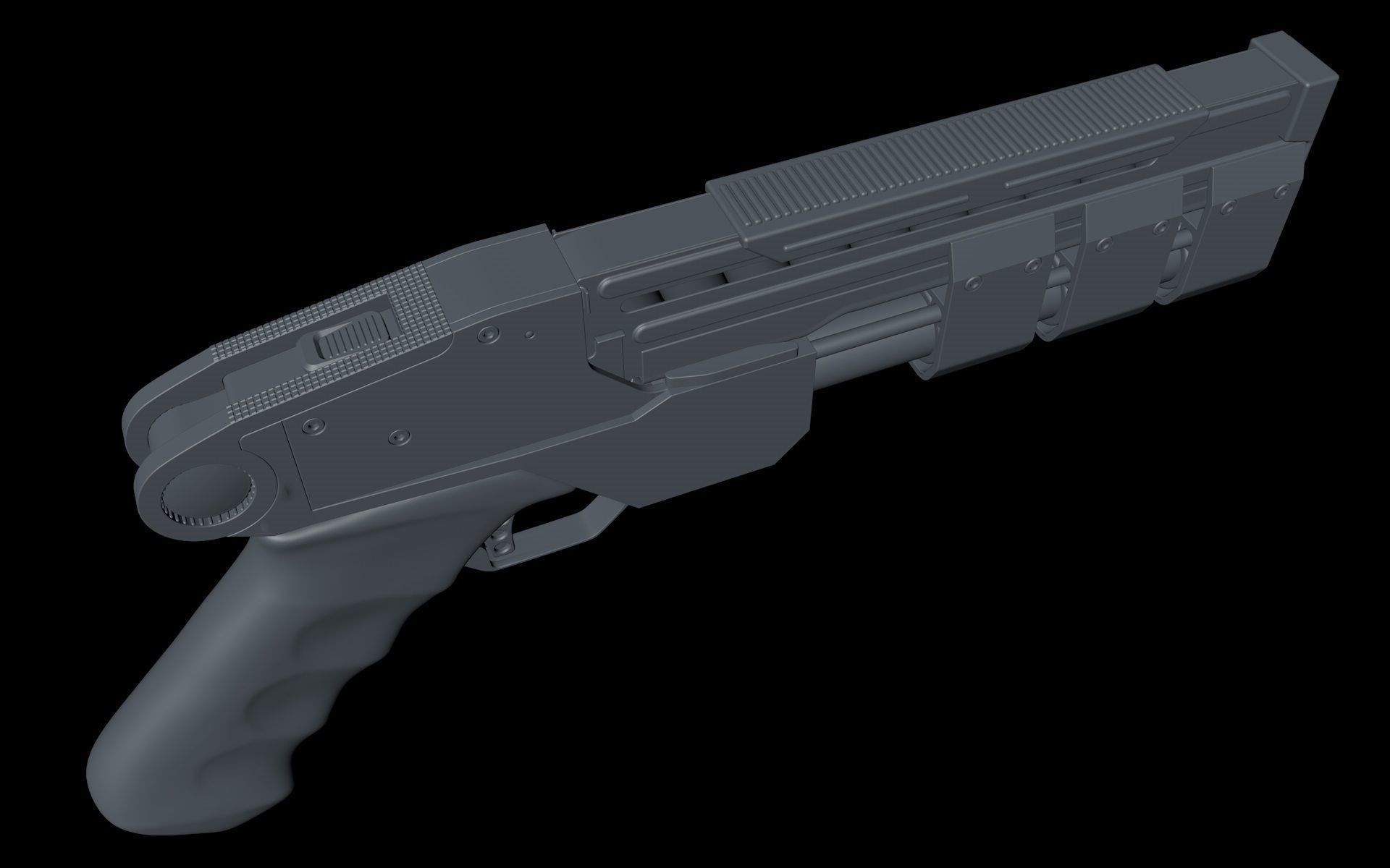 Future Pistol 16mm Sci-Fi 3D model_5