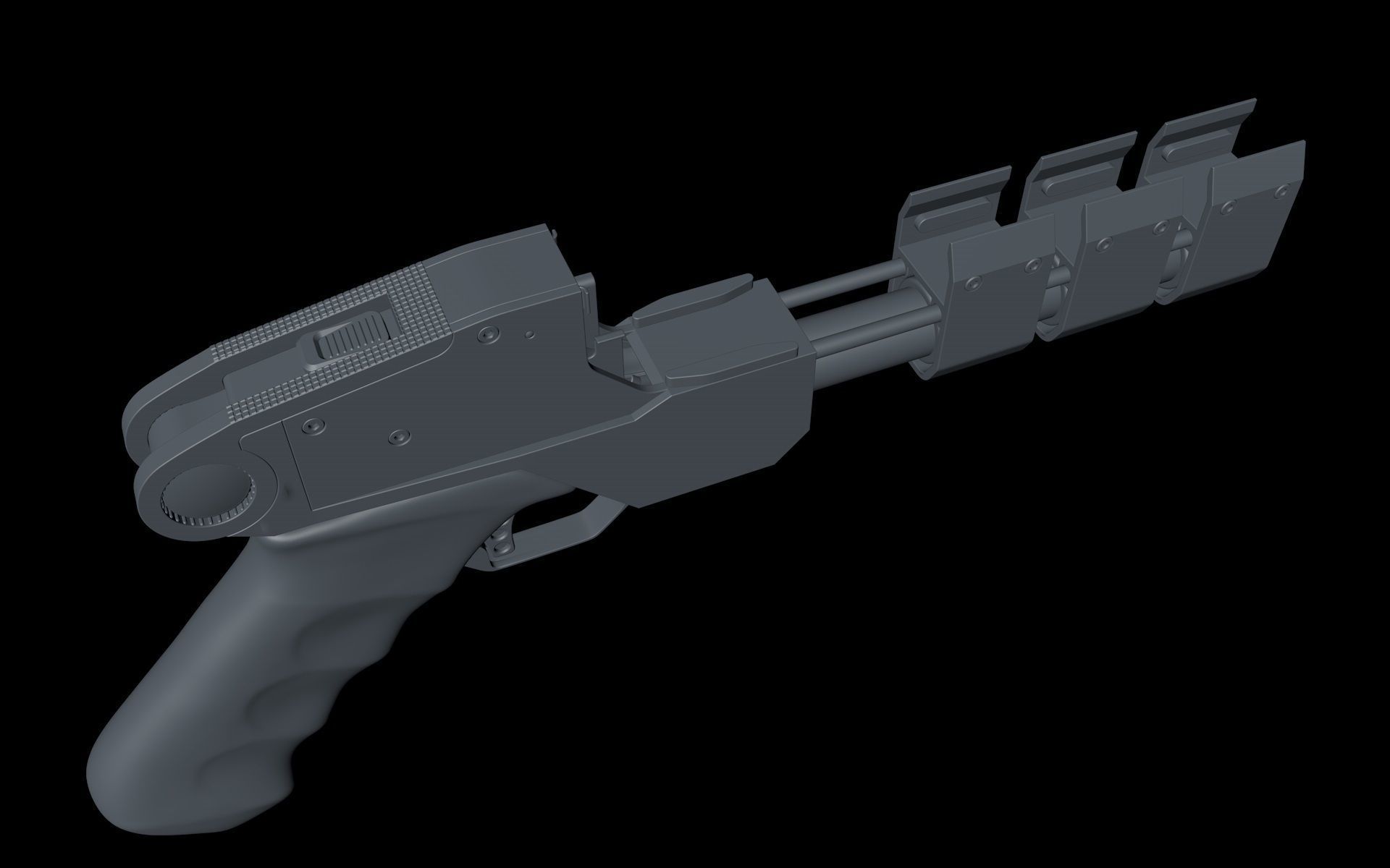 Future Pistol 16mm Sci-Fi 3D model_7