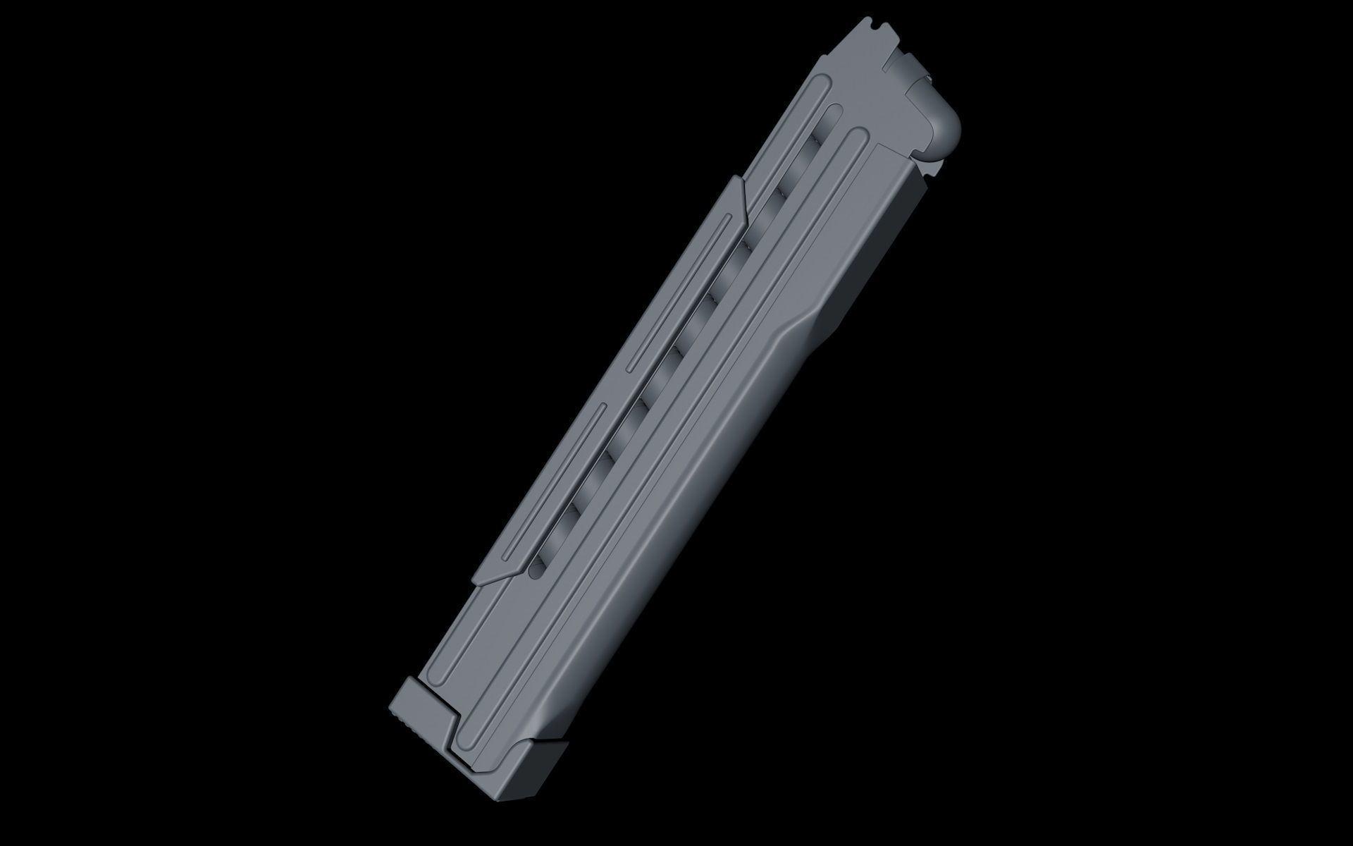 Future Pistol 16mm Sci-Fi 3D model_9