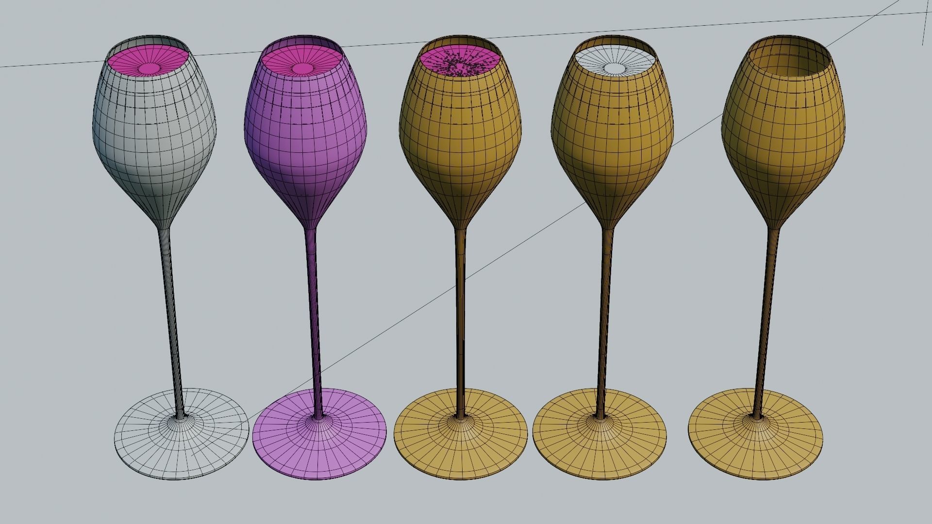Champagne glass 3 3D model_21