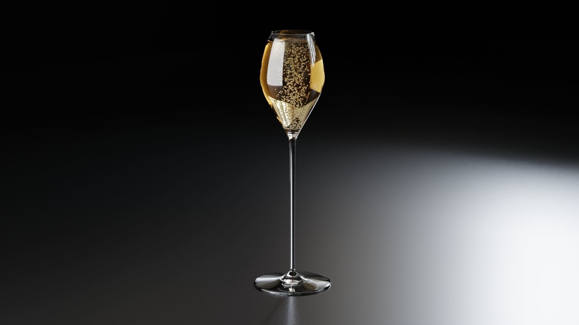 Champagne glass 3 3D model_6