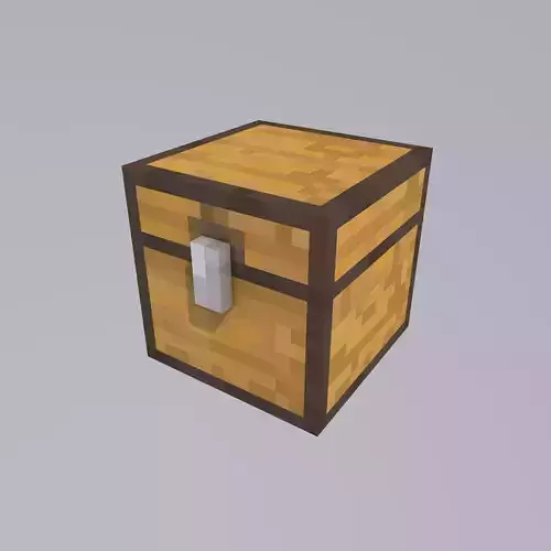 Minecraft Chest 3D Model Low-poly 3D model