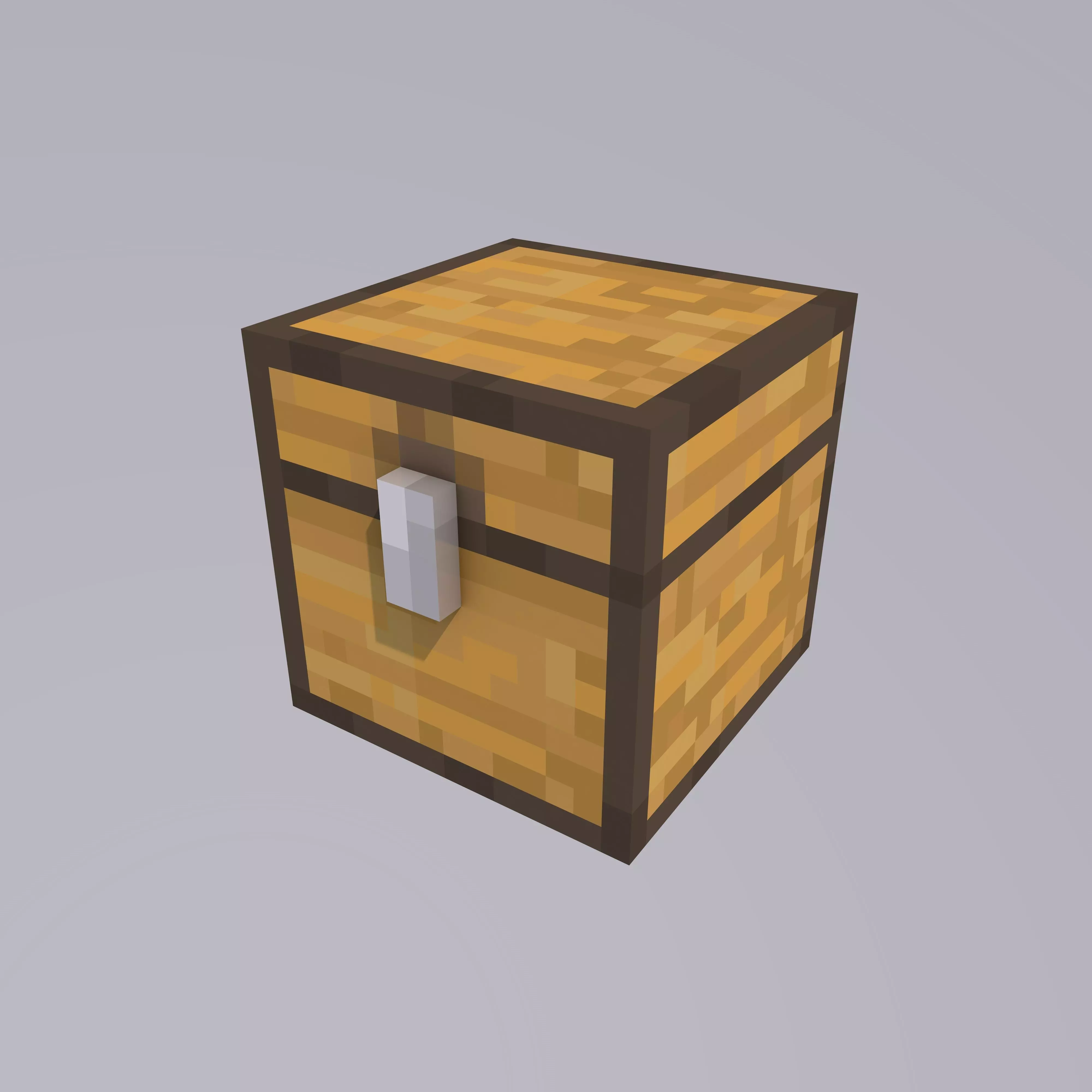 Minecraft Chest 3D Model Low-poly 3D model_0