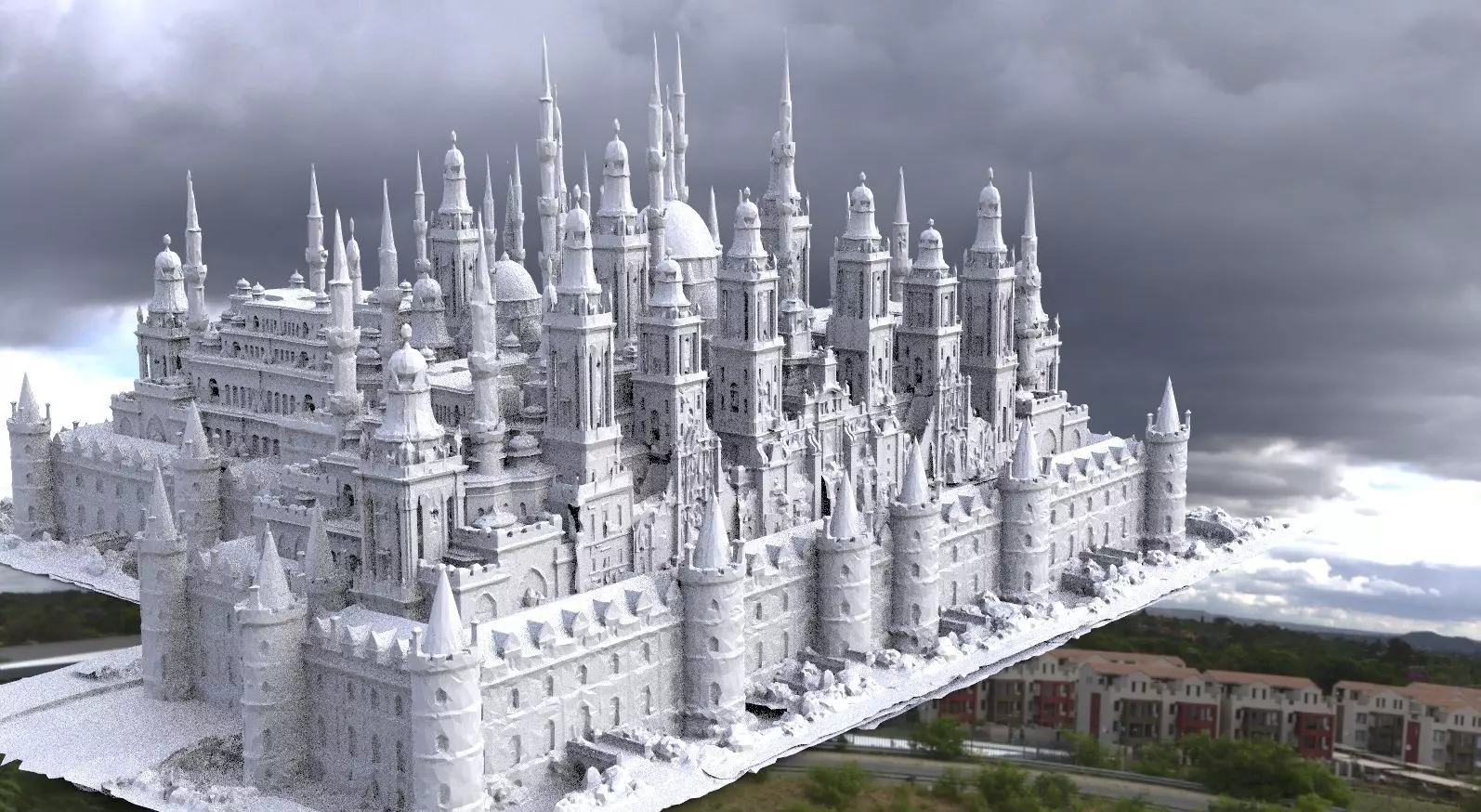 Fantasy Castle complex version massive 3D model