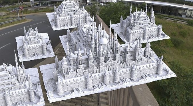 Fantasy Castle Persian collection kit bash 3D model