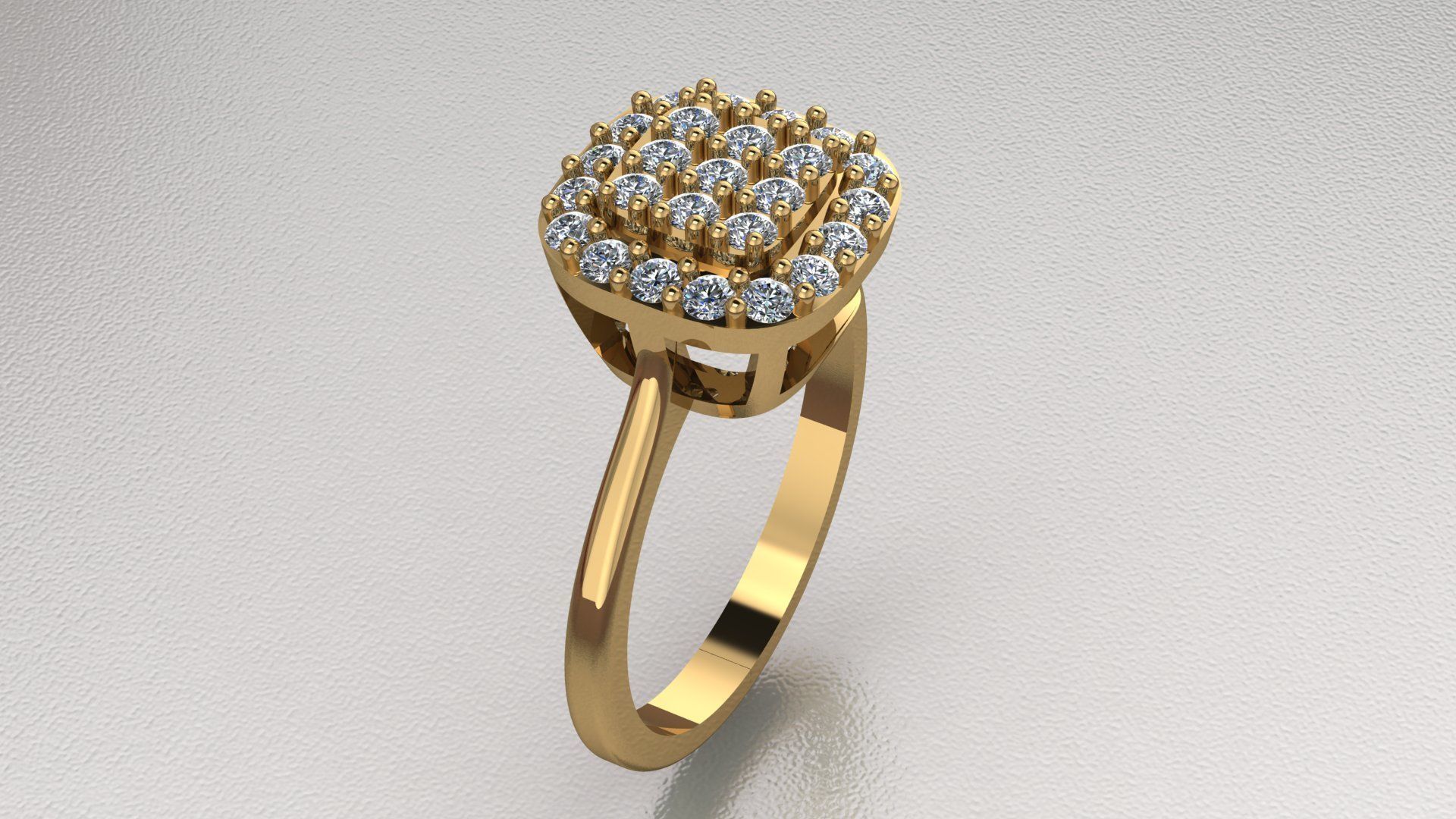 Diamond ring 35 3D print model_3