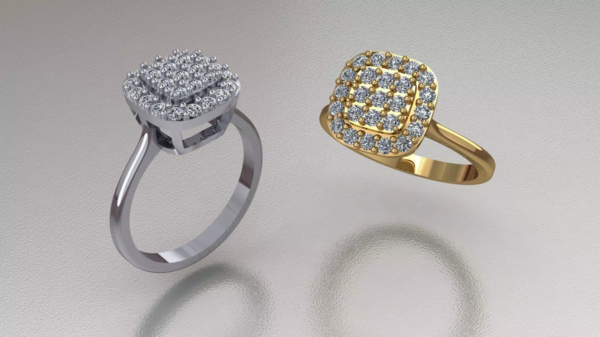 Diamond ring 35 3D print model_0