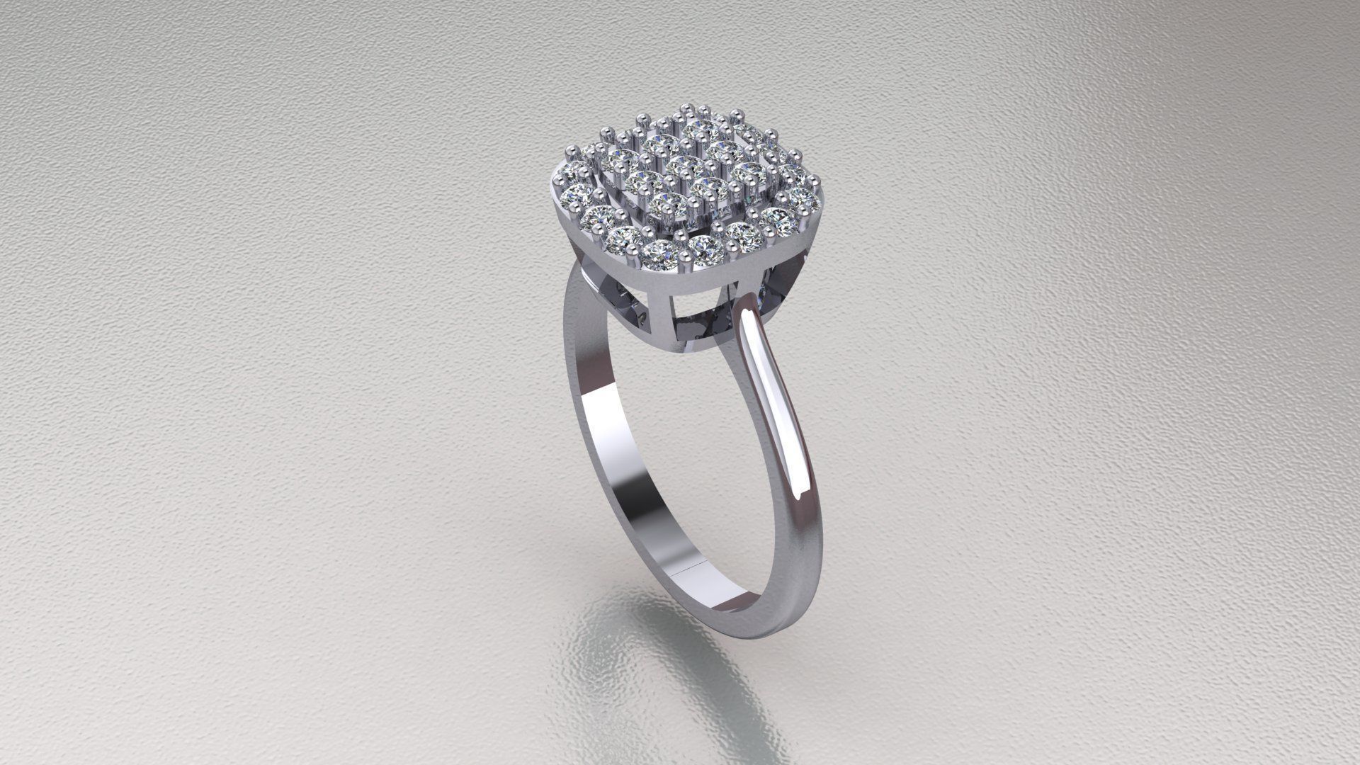 Diamond ring 35 3D print model_2