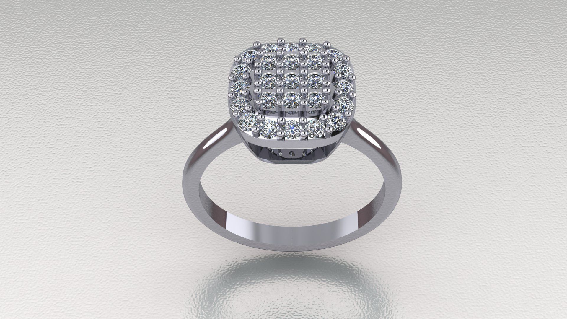 Diamond ring 35 3D print model_1