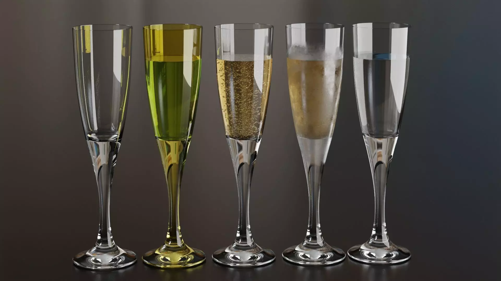 Champagne glass 4 3D model_0