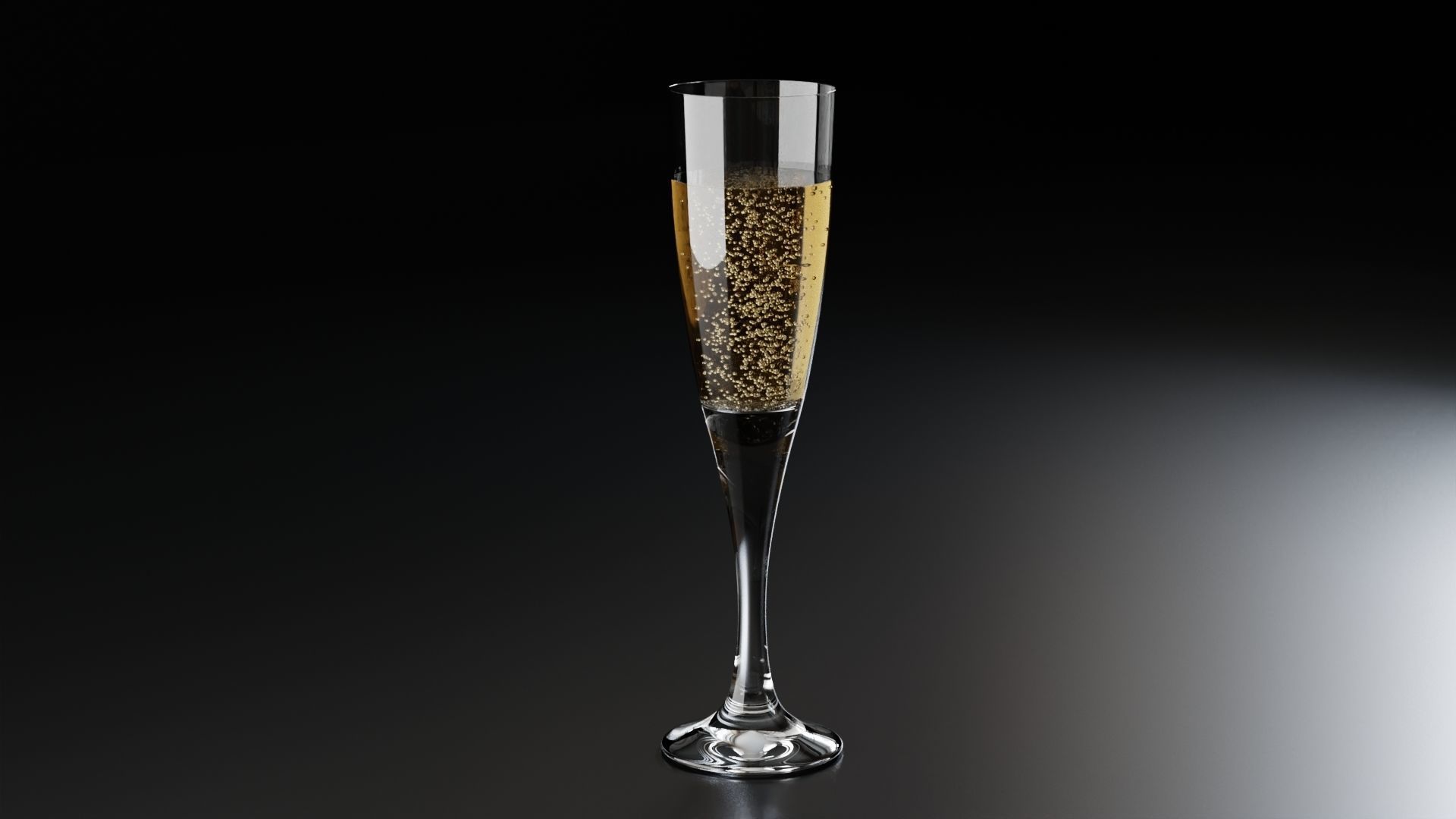 Champagne glass 4 3D model_4