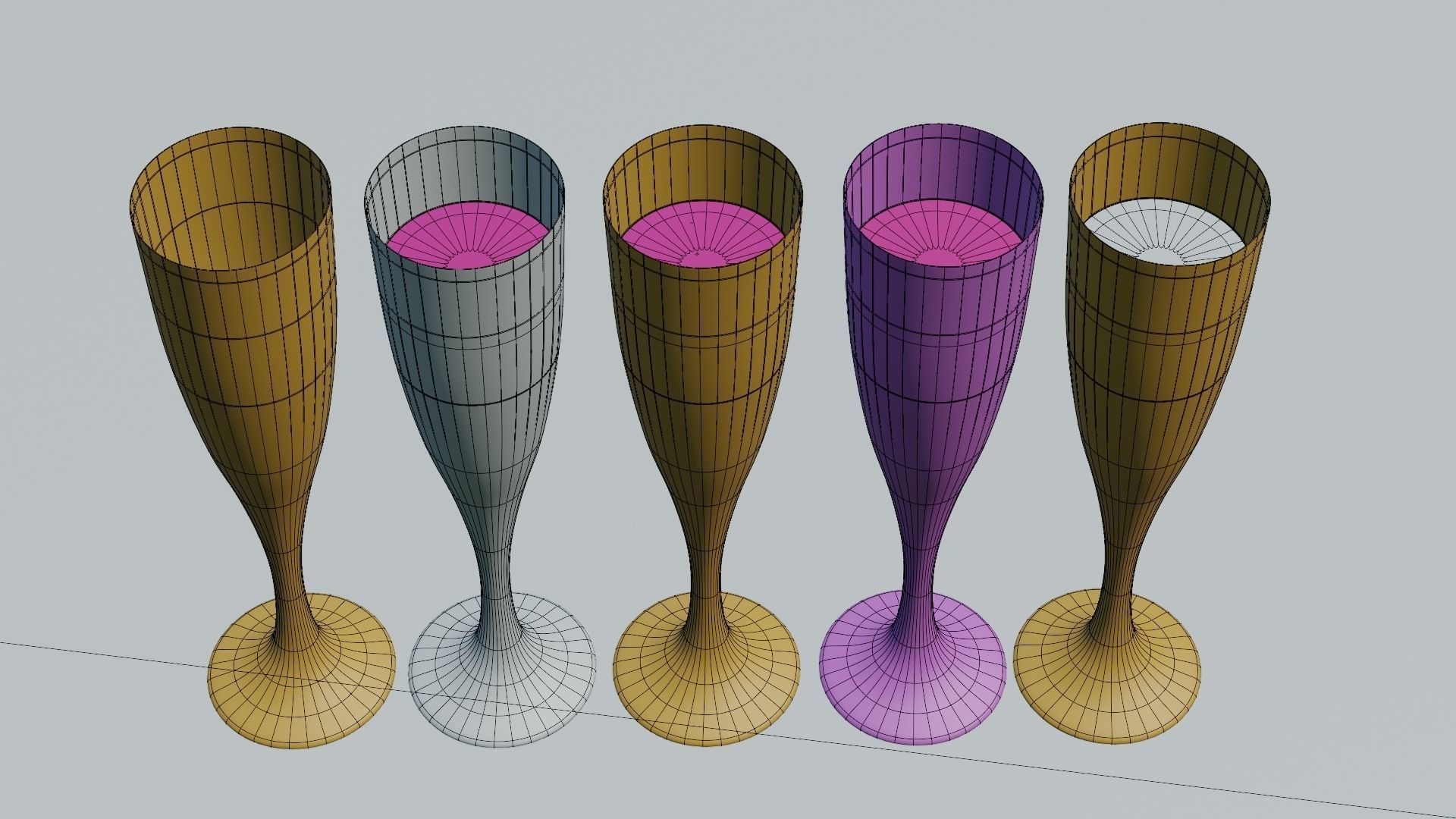 Champagne glass 4 3D model_26