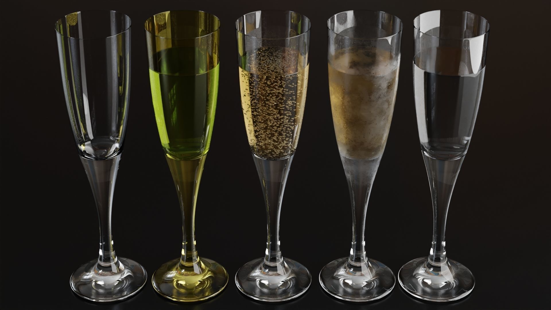 Champagne glass 4 3D model_1