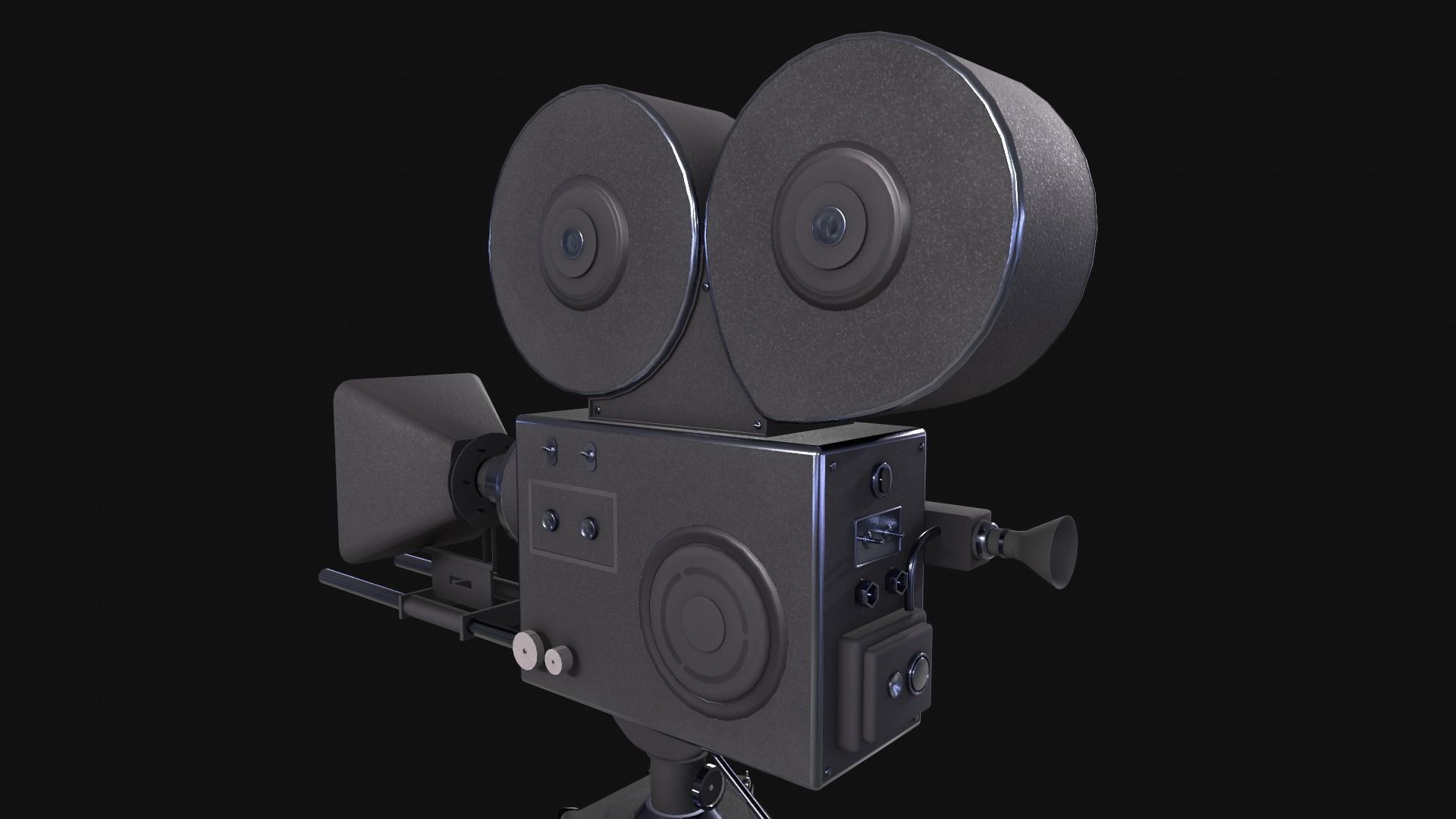 Classic Movie Camera 3D model_4